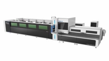 Industrielle Laserschneidmaschine: Feinmechanik in Aktion